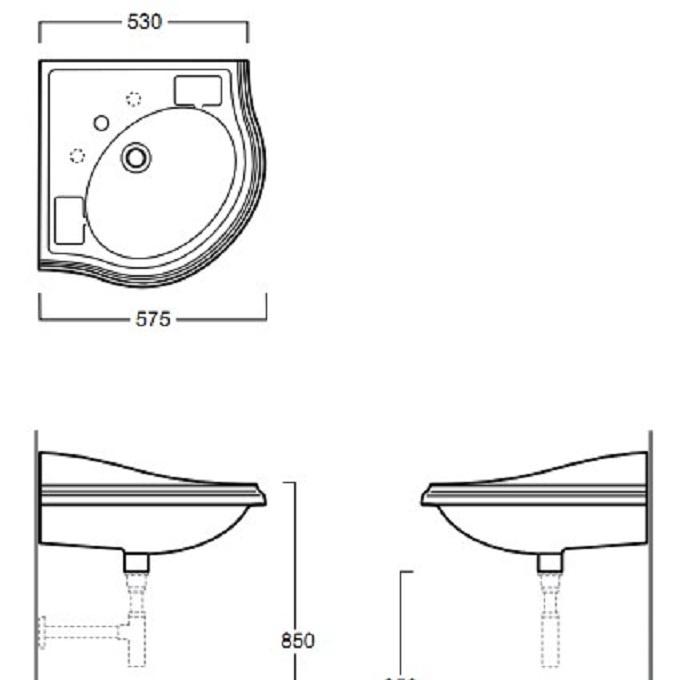 Simas Arcade, Раковина, AR884bi*1