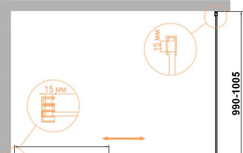 Душевой уголок - Cezares, Duet, 140x100x195 см, DUET SOFT-M-AH-1-140/100-C-Cr