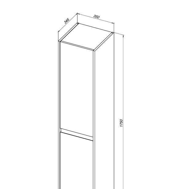 Aquanet Nova Lite, Шкаф-пенал, 00287905 / 287905