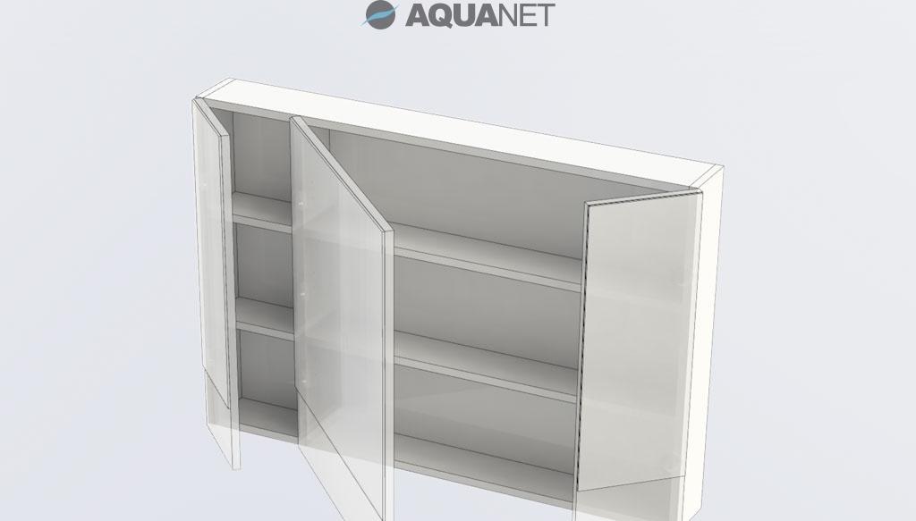 Aquanet Нота, Шкаф-зеркало, 00165372