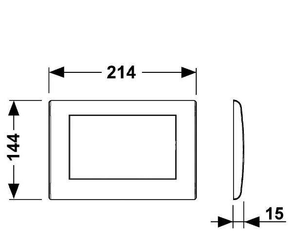 Кнопка смыва - Tece, Teceplanus, 1.6x24.2x17.4 см, 9240311