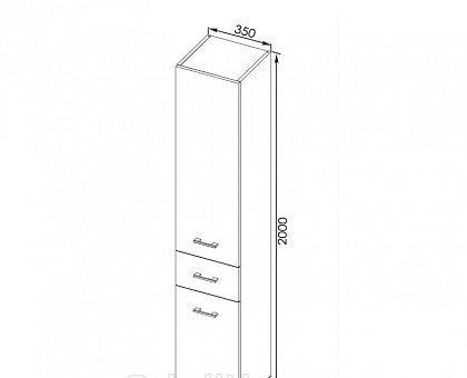 Aquanet Верона, Шкаф-пенал, 00187487