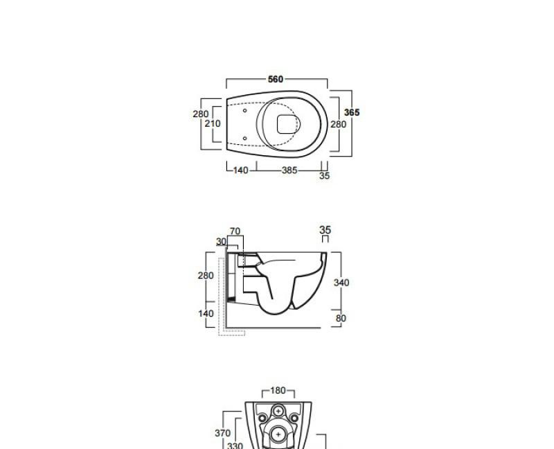 Simas Vignoni, Унитаз подвесной, BB3103CHR/SC/BB002-80/BB018-GV-BIANCO