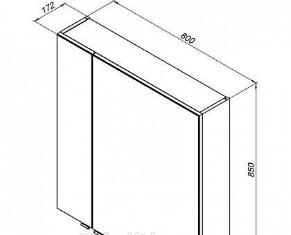 Aquanet Алвита, Шкаф-зеркало, 00235342