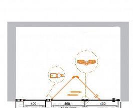 Душевая дверь - Cezares, Elena, 100x195 см, ELENA-W-60/40-P-Cr-R