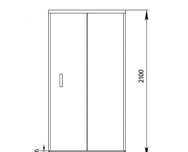 Душевая дверь - Aquanet, Alfa, 120x210 см, 120-12