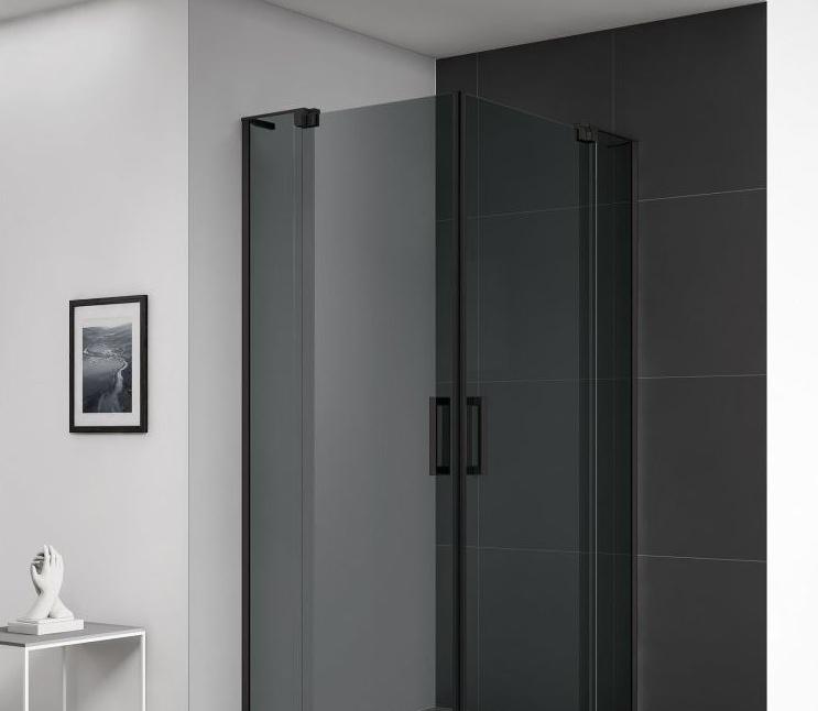 Душевой уголок - Cezares, Slider AH 2, 80x100x195 см, SLIDER-AH-2-80/90-100/110-GRIGIO-NERO