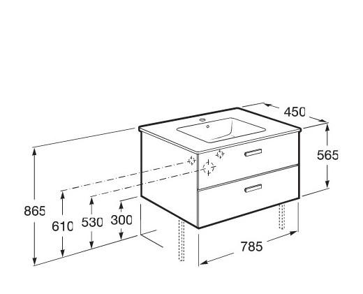Roca Victoria Nord, Тумба для раковины, ZRU9000028