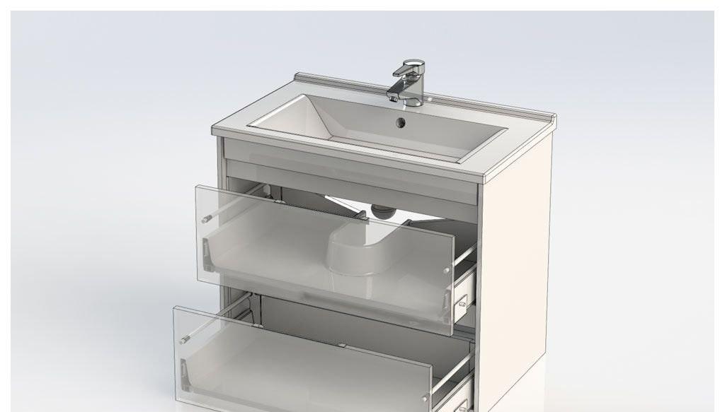 Aquanet Тулон, Тумба с раковиной, 00213064