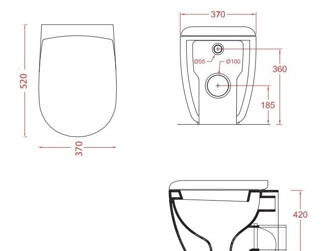 ArtCeram File 2.0, Унитаз приставной, FLV005 15 00
