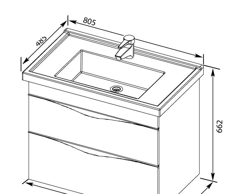 Aquanet Эвора, Тумба для раковины, 00184937