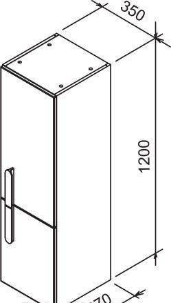 Ravak Chrome, Шкаф-пенал, X000000967