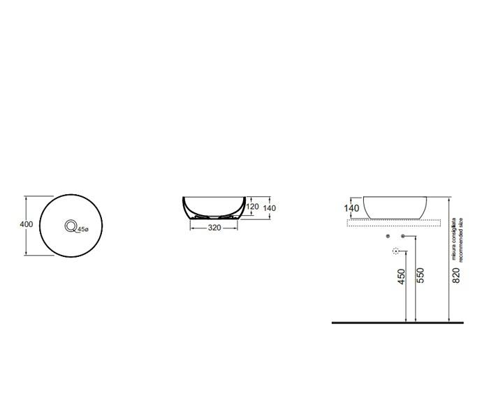 Azzurra Elegance, Раковина, ELLA040140C0BI/(ECI40 bi)*0