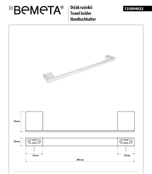 Bemeta Via, Полотенцедержатель, 135004022