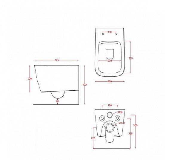 ArtCeram A16, Унитаз подвесной, ASV003 05 00