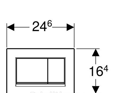 Кнопка смыва - Geberit, Sigma 30, 1.2x24.6x16.4 см, 115.883.14.1