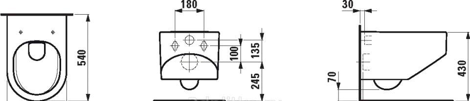 Laufen Sonar, Унитаз подвесной, 8.2034.1.000.000.1