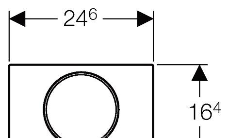 Кнопка смыва - Geberit, Sigma 10, 1.4x24.6x16.4 см, 115.758.KJ.5