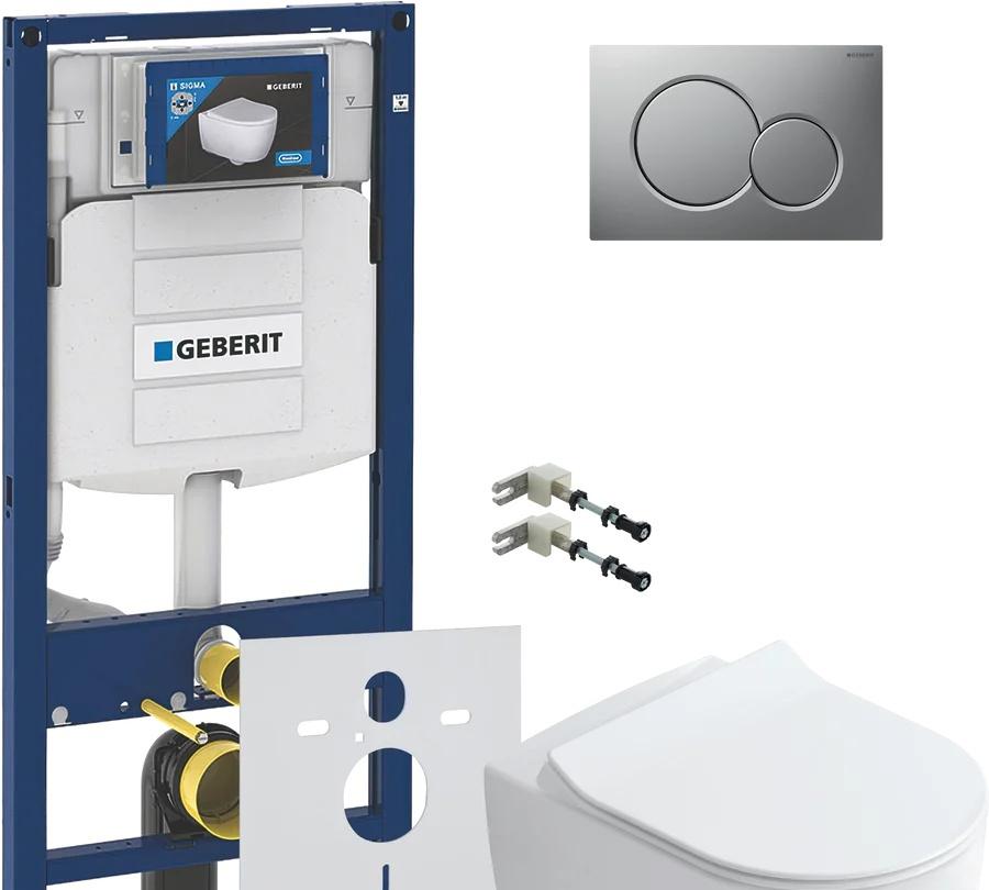 Geberit без коллекции, Унитаз подвесной с инсталляцией и кнопкой, Вн Крв63