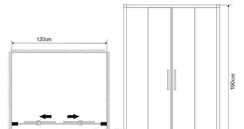 Душевая дверь - Grossman, Fly, 5x120x190 см, GR-D120Fl