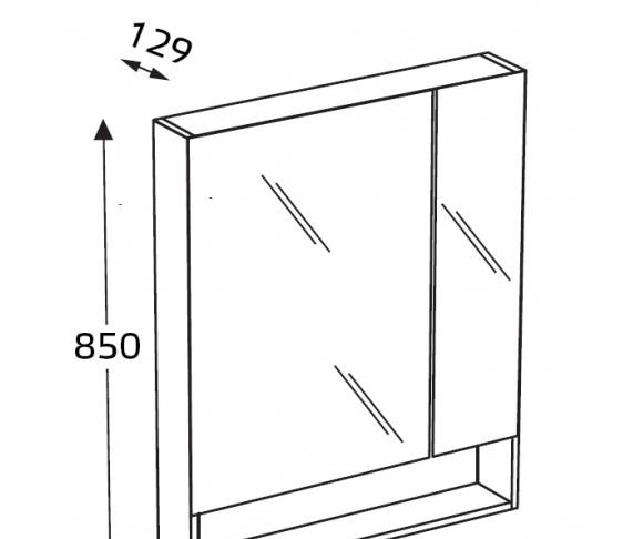 Roca Gap, Шкаф-зеркало, ZRU9302887