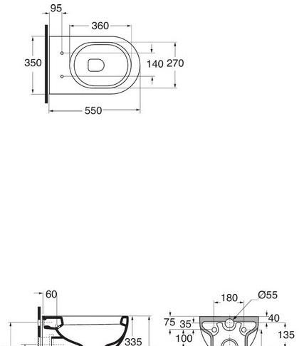 Azzurra Nuvola, Унитаз подвесной, NUV100/SOSP