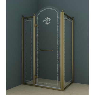 Душевой уголок - Cezares, Retro, 120x100x195 см, RETRO-AH-12-120/100-CP-Br-L / RETRO-A-AH-12-120/100-CP-Br-L