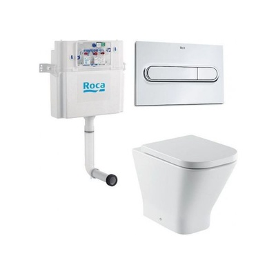 Roca Gap, Унитаз приставной с инсталляцией и кнопкой, 893109000