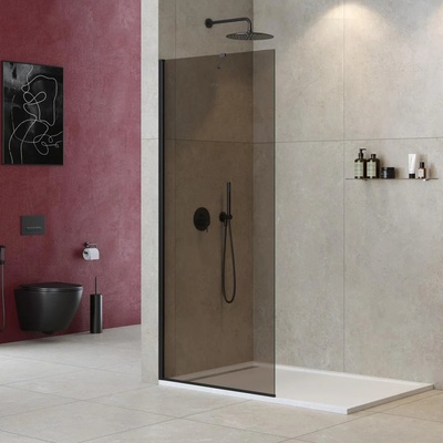 Душевая перегородка - Cezares, Liberta, 120x195 см, LIBERTA-L-1-TB-120-BR-NERO / L-1-TB-120-BR-NERO