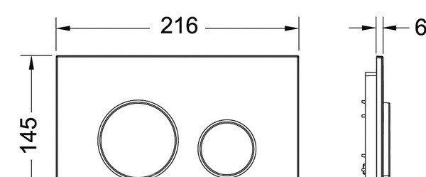 Кнопка смыва - Tece, Loop, 0.6x21.6x14.5 см, 9240600