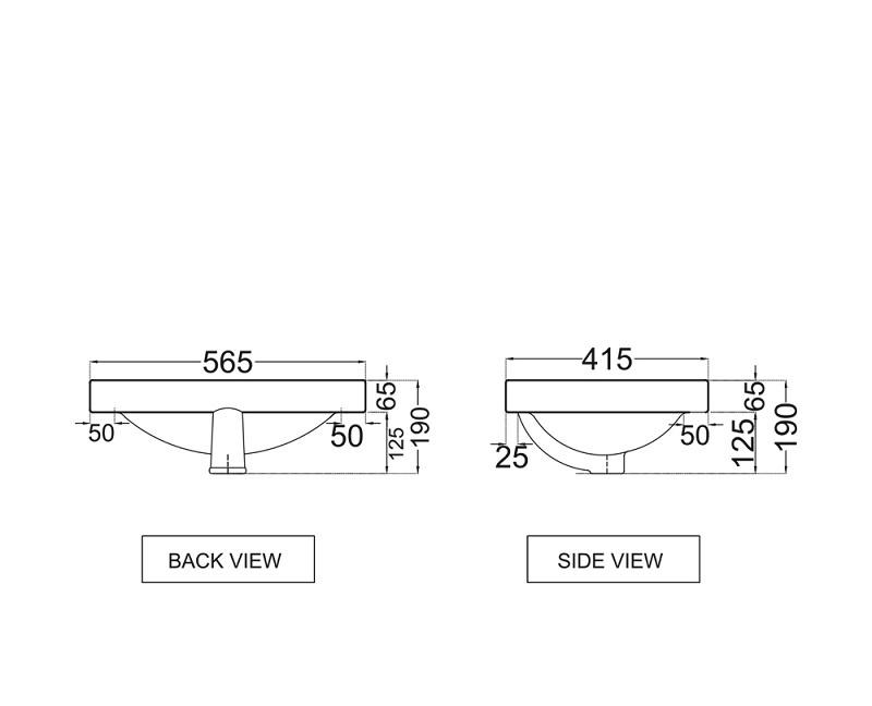 Раковина - Jaquar, Florentine, 41.5x56.5x19 см, FLS-WHT-5601