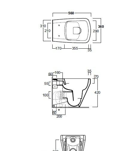 Simas Baden Baden, Унитаз приставной, BB01bi