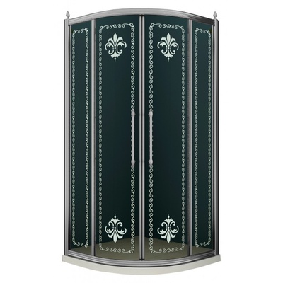 Душевой уголок - Cezares, Retro, 130x130x195 см, RETRO-A-R-22-130-SCORREVOLE-CP-Cr / RETRO-R-22-130-SCORREVOLE-CP-Cr