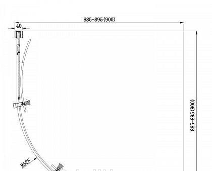 Душевой уголок - Aquanet, Delta, 90x90x200 см, 00202312