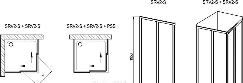Душевая дверь - Ravak, Supernova, 80x195 см, 14V403O2Z1