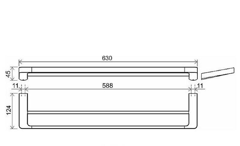 Ravak 10°, Полотенцедержатель, X07P562