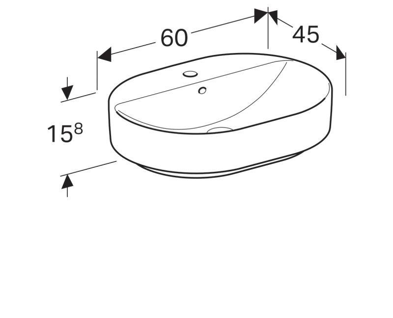 Geberit Variform, Раковина, 500.777.01.2