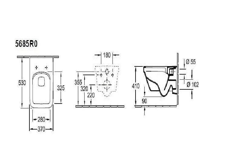 Villeroy&Boch Architectura, Унитаз подвесной, 5685R001