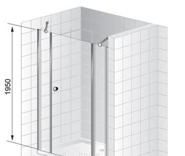 Душевая дверь - Cezares, Triumph, 130x195 см, TRIUMPH-B-13-40+60/30-P-Cr-L / TRIUMPH-D-B-13-40+60/30-P-Cr-L