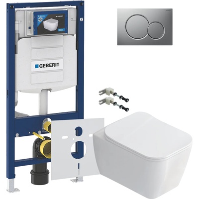 Geberit без коллекции, Унитаз подвесной с инсталляцией и кнопкой, W220101