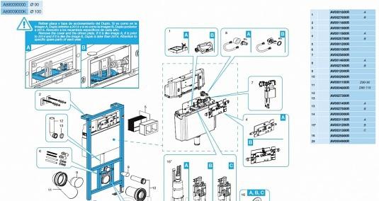 Roca Mateo, Унитаз подвесной с инсталляцией и кнопкой, 893100010