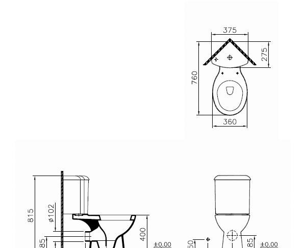Vitra Arkitekt, Унитаз компакт, 9754B003-7201