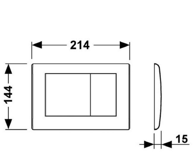 Кнопка смыва - Tece, Teceplanus, 23.5x50x116 см, 9240321