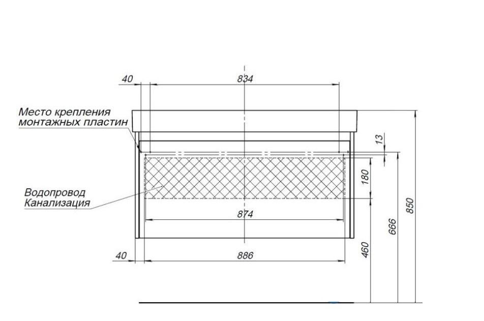 Aquanet Nova Lite, Тумба для раковины, 00242580
