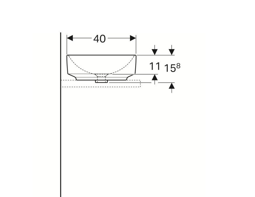 Geberit Variform, Раковина, 500.774.01.2