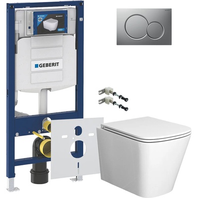 Geberit без коллекции, Унитаз подвесной с инсталляцией и кнопкой, JUVCTP000000BI/(JUB110/P bi)