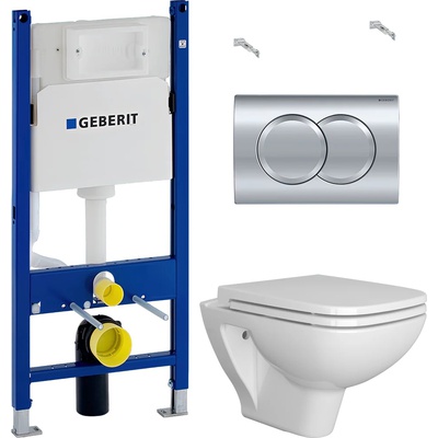 Geberit без коллекции, Унитаз подвесной с инсталляцией и кнопкой, C8F1700SC