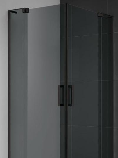 Душевой уголок - Cezares, Slider, 90x90x195 см, SLIDER-A-2-80/90-GRIGIO-NERO