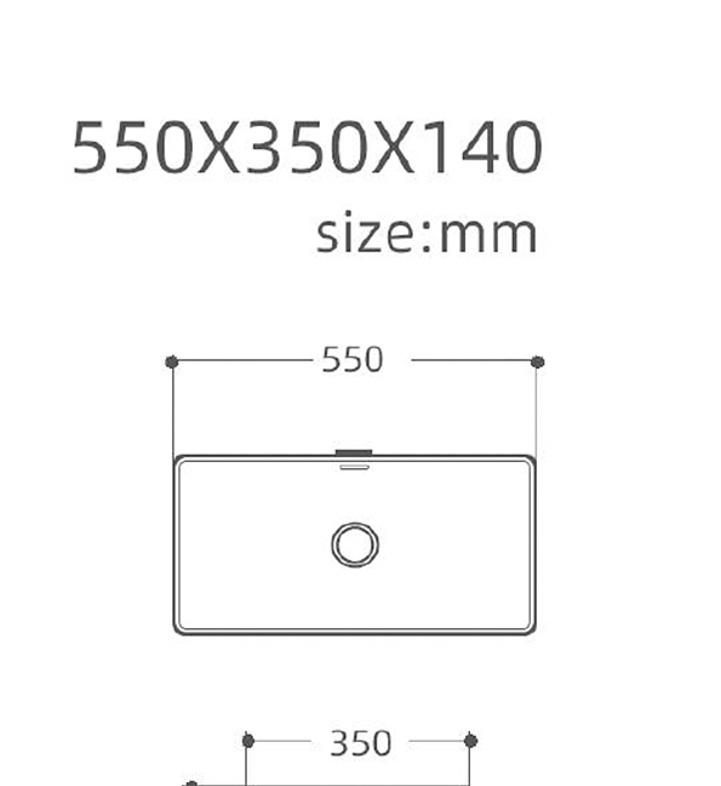 Раковина - Aquanet, Perfect, 35x55x14 см, 180B / 00273673