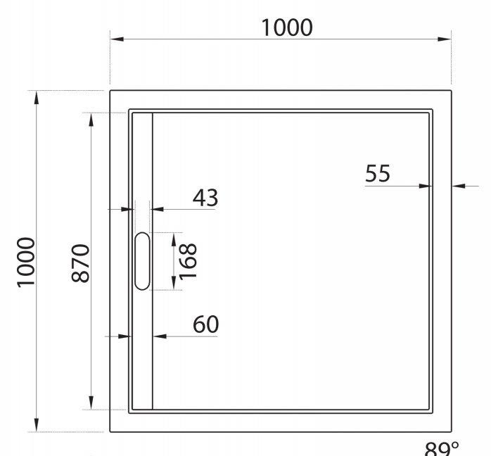 Душевой поддон - Cezares, Tray, 100x100x3 см, AS-A-100-30-W / TRAY-AS-A-100-30-W